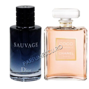 set cadou dior sauvage si coco chanel mademoiselle tester