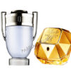 set cadou paco rabanne invictus si paco rabanne lady million tester