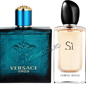set cadou versace eros si giorgio armani si tester