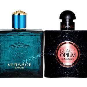 set cadou versace eros si yves saint laurent black opium tester